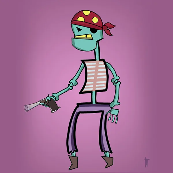 The Skeleton Pirate - Character Design
