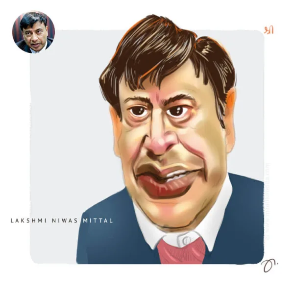 Lakshmi N. Mittal - Caricatures & Portraits